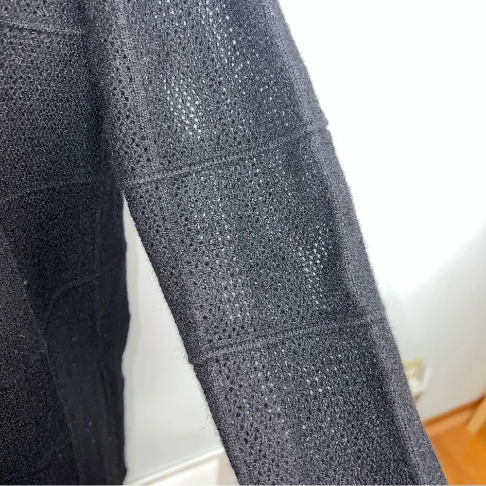 Charter Club Cashmere Knit Open Front Long Sleeve Cardigan Black Women’s Medium
